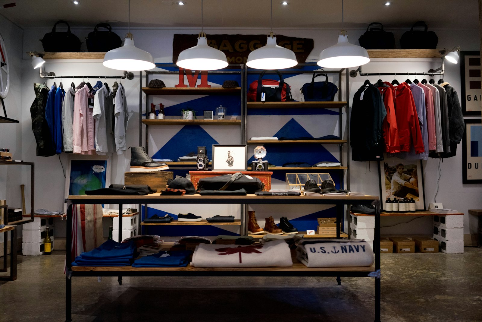 A thoughtfully merchandised small retail storefront interior