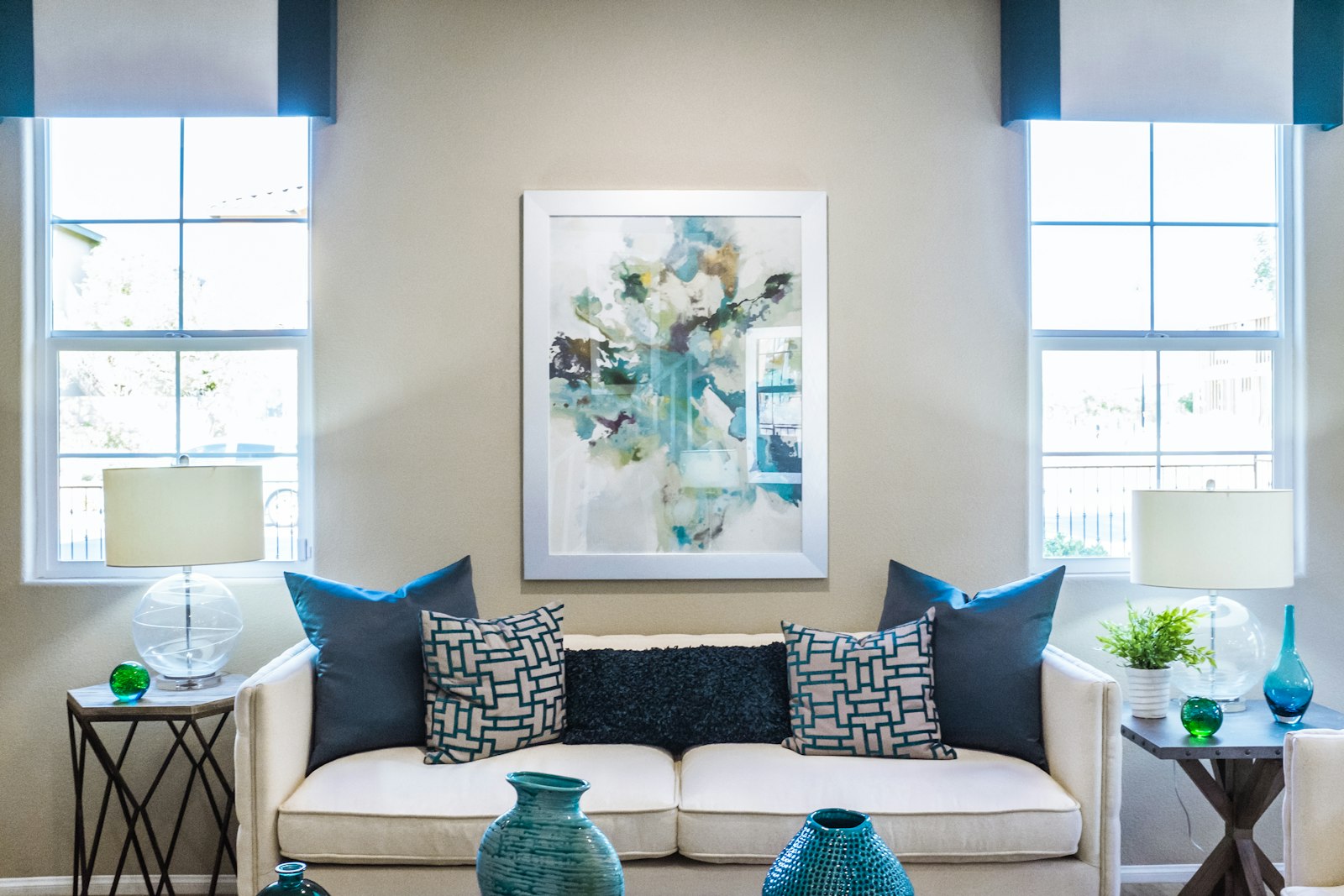 A warm, well-appointed living room interior
